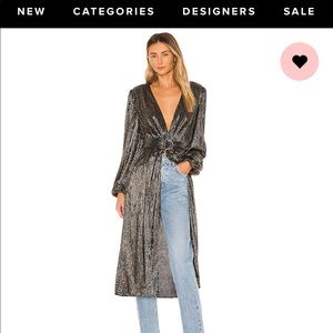 NWT house of Harlow revolve metallic duster L